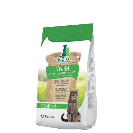 VEG מזון טבעוני לחתולים  7.5 קילו משלוח מהיר חינם