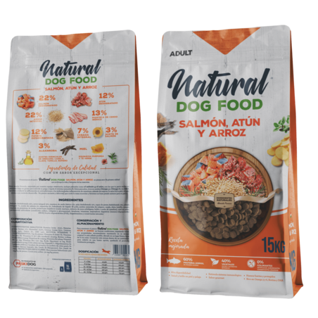 נטורל - מזון לכלבים על בסיס סלמון וטונה 4 ק