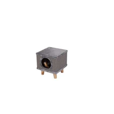 עמוד גירוד עם בית לחתול מידות: 32x32x35h ס