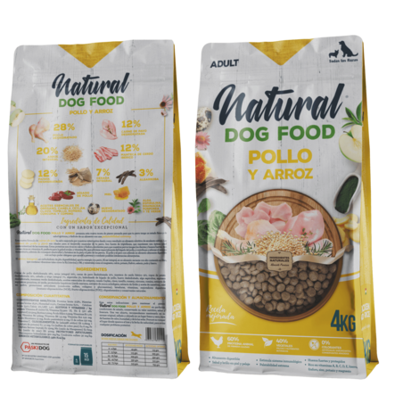 נטורל - מזון לכלבים על בסיס עוף והודו 4 ק