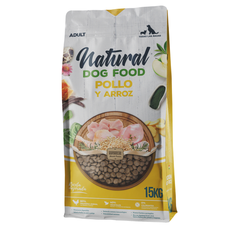 נטורל - מזון לכלבים על בסיס עוף והודו 15 ק