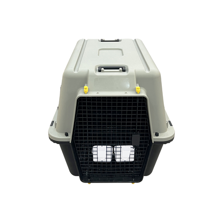 כלוב טיסה XGH מאושר ITA לטיסה כולל גלגלים, קערות ושטיחון- 122X89X89 ס