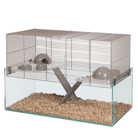 כלוב מכרסמים מזכוכית 71x40,5x48cm