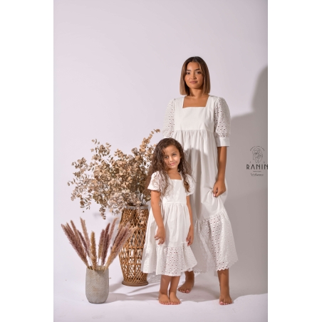 ROSE DRESS WHITE (SET)