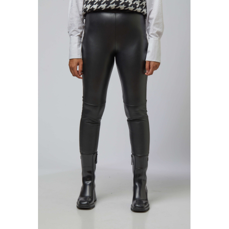 LATHER BLACK TROUSER