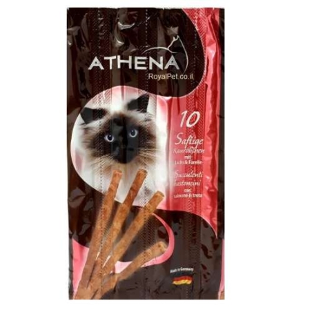 אתנה חטיף סטיק סלמון ופורל לחתול ATHENA