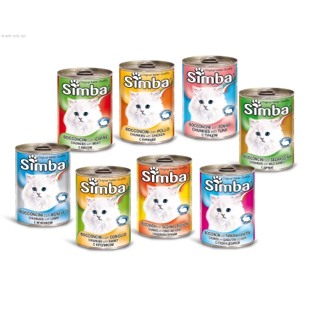 שימורים לחתול Simba – מגש 24 יח' - 4 טעמים