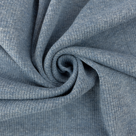 סריג ריב כותנה צבע ג'ינס מלאנז