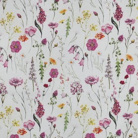 אריג כותנה וואל דפוס דיגיטלי איור בוטני