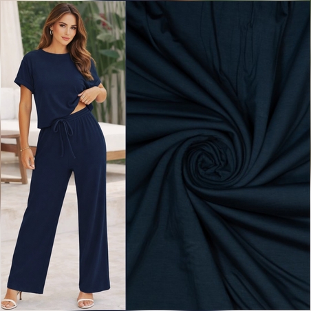 טריקו במבוק צבע כחול כהה