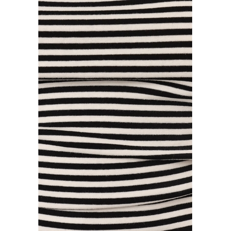 סריג ויסקוזה פסים גווני שחור ולבן חם
