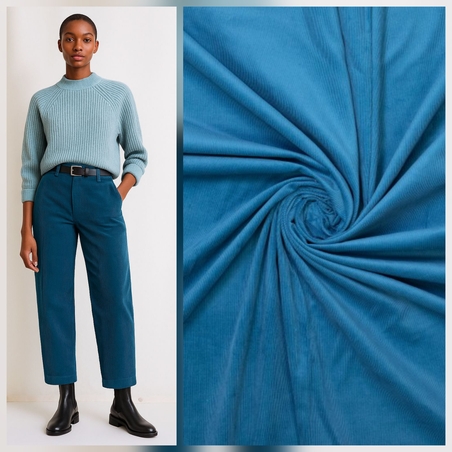 אריג קורדרוי בייבי צבע פטרול