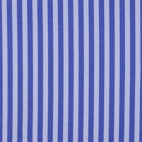 אריג כותנה פסים בגווני תכלת וכחול