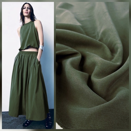 אריג טנסל צבע ירוק אקליפטוס