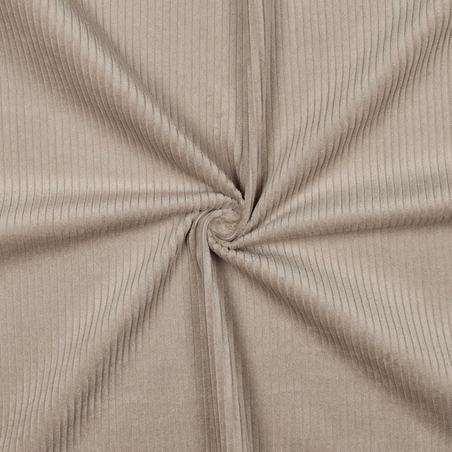 אריג קורדרוי מכובס פס רחב צבע חול