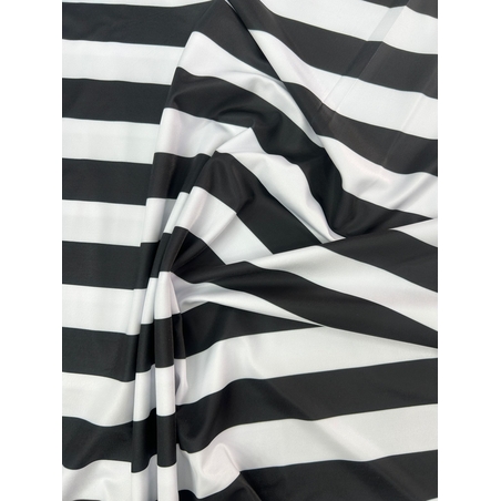 לייקרה פסים שחור לבן רוחב פס 3 סמ