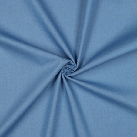 אריג כותנה חלק צבע כחול גינס