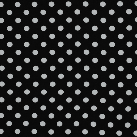 אריג ויסקוזה דפוס נקודות על רקע שחור