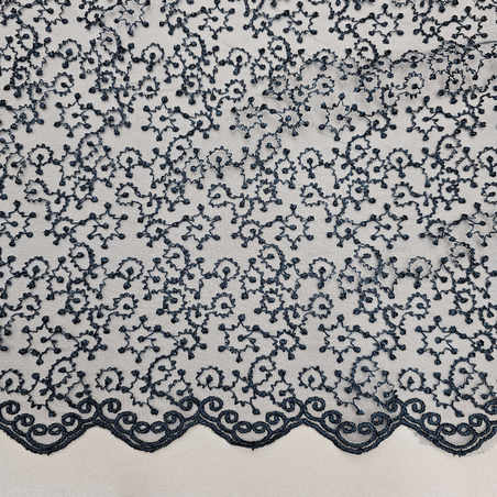 תחרה צבע שחור דוגמה עדינה דגם נטלי