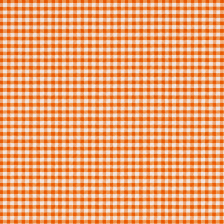 אריג כותנה משבצות פפיטה גווני כתום ולבן