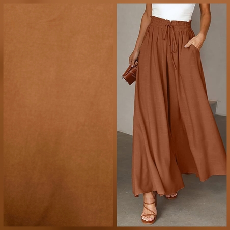 אריג ויסקוזה חלק צבע חום דבש מיוחד