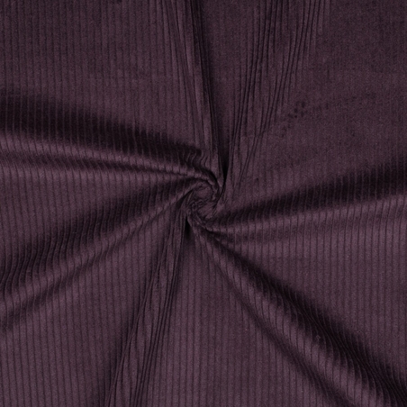 אריג קורדרוי מכובס פס רחב צבע חציל