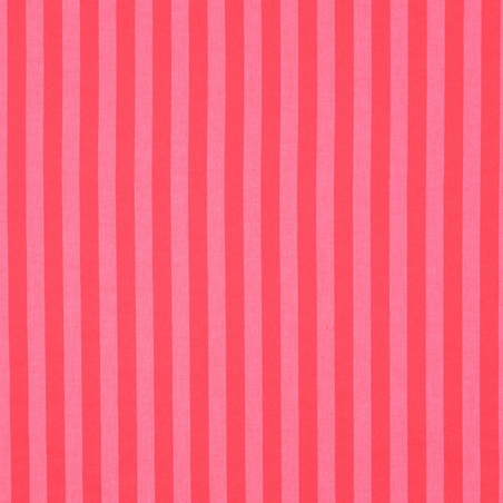 אריג כותנה פסים בגווני מסטיק ופוקסיה