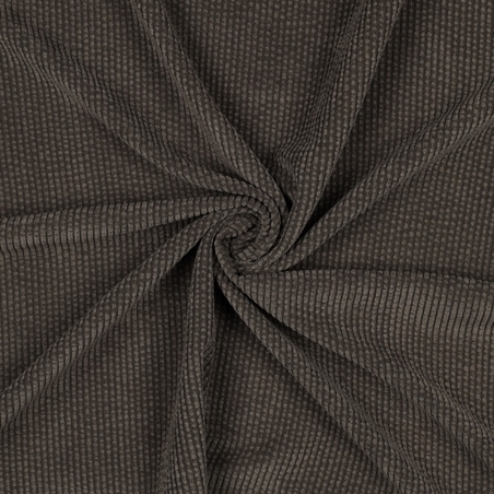 אריג קורדרוי באבלס צבע חום אפרפר