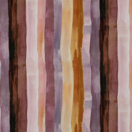 אריג ויסקוזה דפוס פסים אסימטרים בגווני סגול