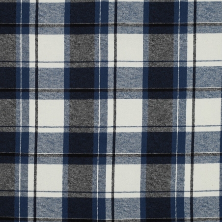 אריג משבצות טארטן גווני כחול לבן