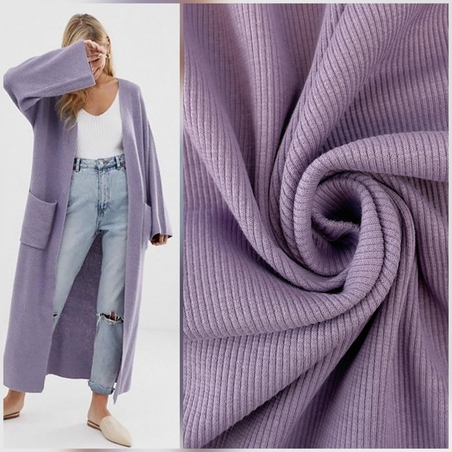 סריג ריב כותנה צבע סגול