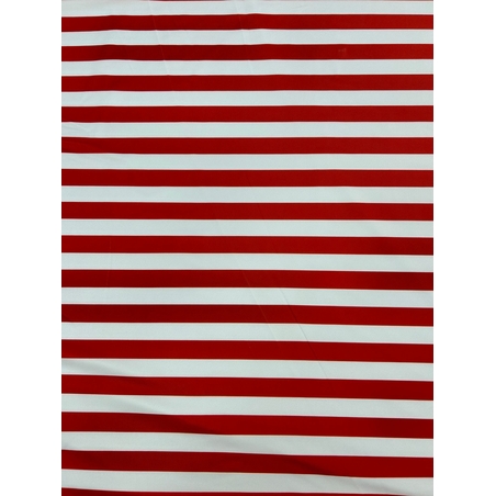 לייקרה פסים אדום לבן רוחב פס 1.5 סמ