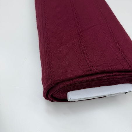 סריג צמות צבע בורדו עמוק דגם ורונה