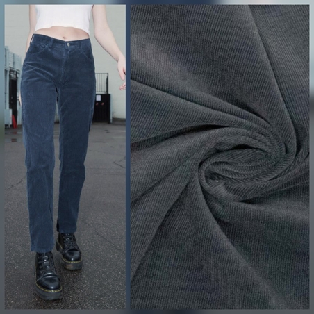 אריג קורדרוי בייבי צבע כחול אינדיגו