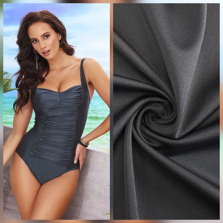 לייקרה בגד ים עם ברק צבע אפור כהה sumatra