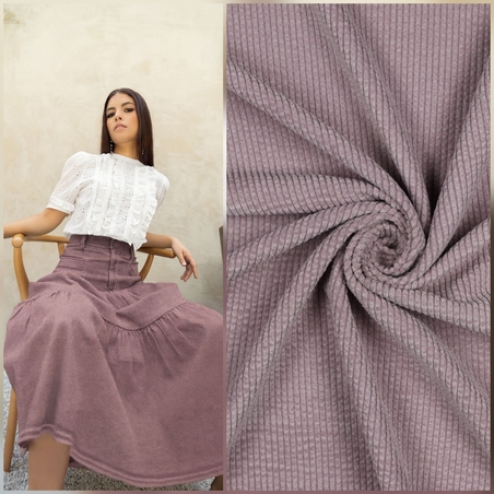 אריג קורדרוי באבלס צבע לבנדר בהיר