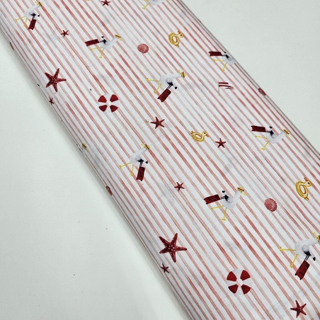 אריג כותנה דפוס אווזים בחופשה