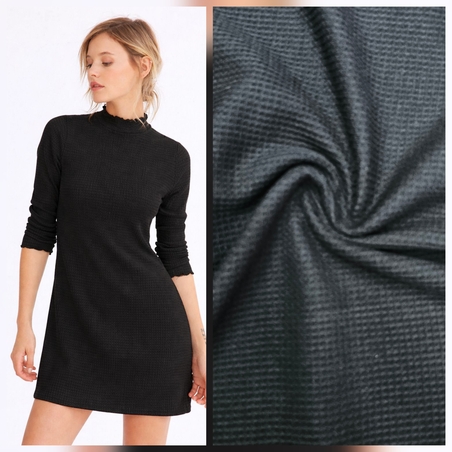 סריג וופל צבע שחור דגם איזבל