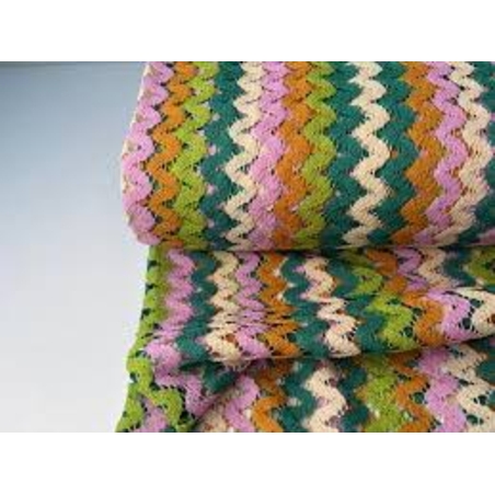 רשת קרושה דוגמת זיגזג צבעוני