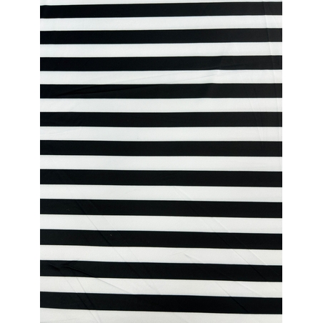 לייקרה פסים שחור לבן רוחב פס 1.5 סמ