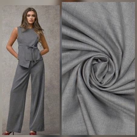 אריג במבוק צבע אפור בינוני מלאנז