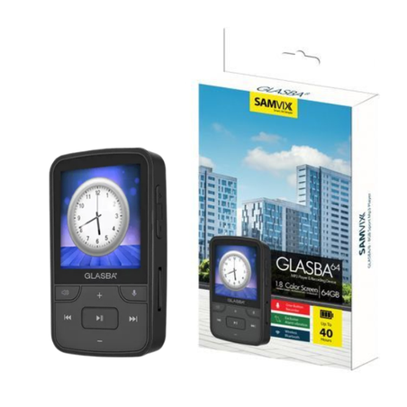 נגן MP3 כשר סאמויקס גלסבה - Samvix Glasba 8GB