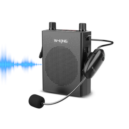 רמקול מדונה אלחוטי מקצועי W-king KS16 25W - חגורת הגברה מומלצת למורים ומרצים