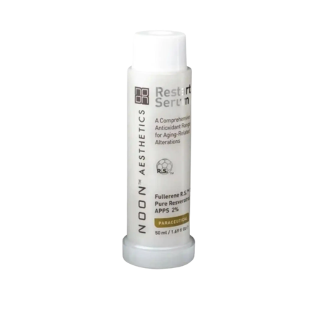 בקבוק מילוי לסרום ריסטארט של NOON Aesthetics בקליניקת HBeauty נתניה