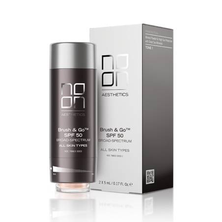 NOON Brush & Go SPF 50 | מברשת אבקת הגנה מינרלית להגנה מושלמת מהשמש