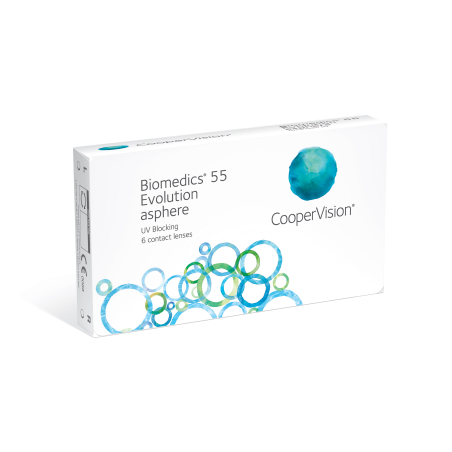 עדשות מגע חודשיות biomedics 55 evolution aspheric