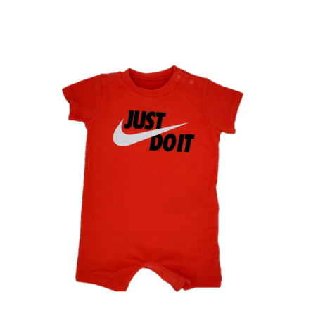 אוברול NIKE אדום שרוול קצר JUST DO IT  בשחור