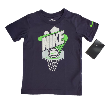 חולצת nike אפור עכבר לוגו nike במרכז כדורסל לבן מובלט