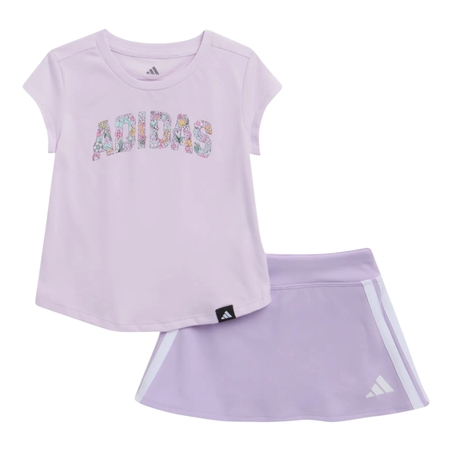 חליפת חצאית מכנס ADIDAS סגול לבן