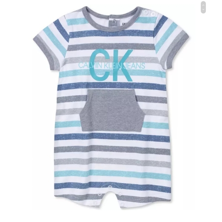 אוברול Calvin klein בייבי פסים שרוול קצר